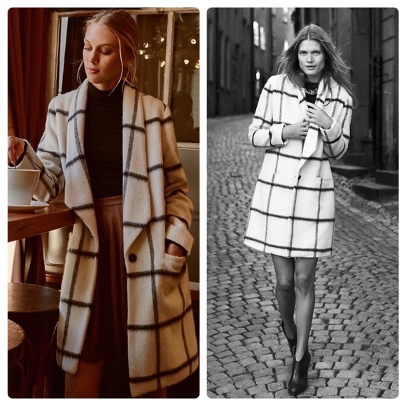 elevenses Jackets & Blazers - Anthropologie Elevenses Window Pane Car Coat